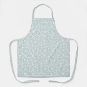 Monogrammed White Snowdrop Pattern. Pastel Green Schort (Voorkant)