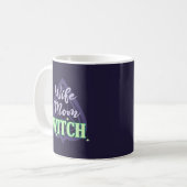 Monogrammed Wife Mam Witch - Funny Halloween Koffiemok (Voorkant links)