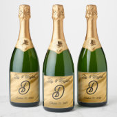 Monogrammed wijn, Champaign, elk dranketiket Sparkling Wijnetiket (Flessen)