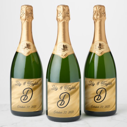 Monogrammed wijn, Champaign, elk dranketiket Sparkling Wijnetiket (Flessen)