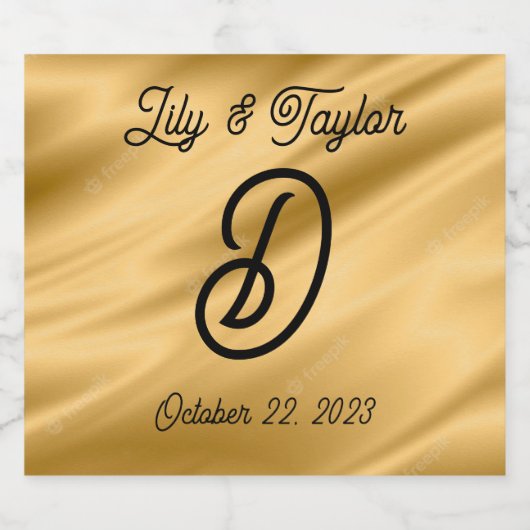 Monogrammed wijn, Champaign, elk dranketiket Sparkling Wijnetiket (Enkel label)