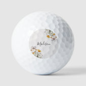 Monogrammed  Wildflower Boeket Golfballen (Voorkant)