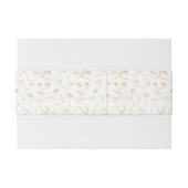 Monogrammed Wildflower Sketch White Gold Wedding Uitnodigingen Wikkel (Achterkant Voorbeeld)