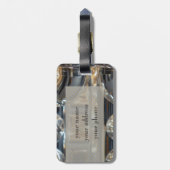 Monogrammed Wind Brass Instrument Euphonium Music Bagagelabel (Achterkant verticaal)