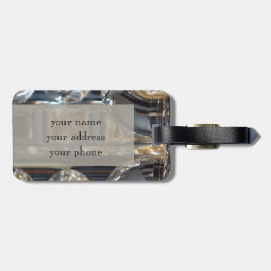 Monogrammed Wind Brass Instrument Euphonium Music Bagagelabel (Achterkant horizontaal)