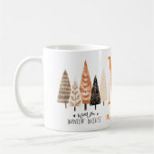 Monogrammed Winter Groeten: Gepersonaliseerd Grapp Koffiemok (Links)