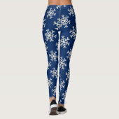 Monogrammed Winter White Snowflake Your Color Leggings (Achterkant)
