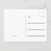 Monogrammed Witte Marmer Kijk Verandering van Adre Aankondigingskaart (Achterkant)