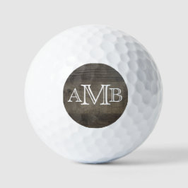 Monogrammed Wood-Look Golfballen