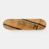Monogrammed Wood Planks Stamped w "Made in USA" Persoonlijk Skateboard (Horizontaal)