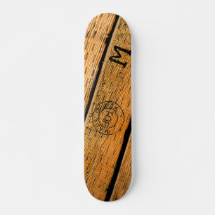 Monogrammed Wood Planks Stamped w "Made in USA" Persoonlijk Skateboard