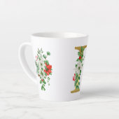 Monogrammed Xmas Latte Mok-Gouden Letter Latte Mok (Linkerhoek)