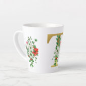 Monogrammed Xmas Latte Mok-Gouden Letter Latte Mok (Linkerhoek)