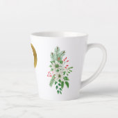 Monogrammed Xmas Latte Mok-Gouden Letter Latte Mok (Rechts)