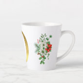 Monogrammed Xmas Latte Mok-Gouden Letter Latte Mok (Rechts)