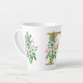 Monogrammed Xmas Latte Mok-Gouden Letter Latte Mok (Linkerhoek)