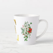 Monogrammed Xmas Latte Mok-Gouden Letter Mok (Rechts)