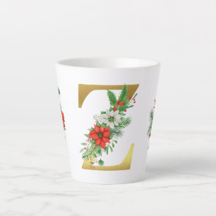 Monogrammed Xmas Latte Mok- Gouden letter Mok