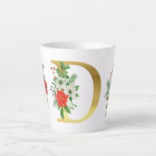 Monogrammed Xmas Latte Mok- Gouden letter Mok