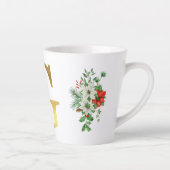 Monogrammed Xmas Latte Mok- Gouden letter Mok (Rechts)