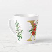 Monogrammed Xmas Latte Mok- Gouden letter Mok (Linkerhoek)