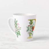 Monogrammed Xmas Latte Mok-Gouden Letter Mok (Linkerhoek)