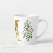 Monogrammed Xmas Latte Mok-Gouden Letter Mok (Rechts)