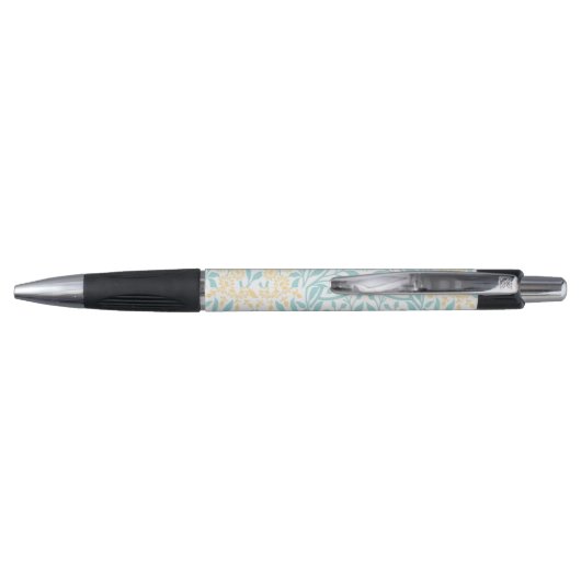 Monogrammed Yellow en Mint Floral Damask Pen (Achterkant)