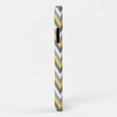 Monogrammed Yellow & Gray Chevron Pattern Case-Mate iPhone Case (Achterkant/rechts)