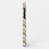 Monogrammed Yellow & Gray Chevron Pattern Case-Mate iPhone Case (Achterkant/links)
