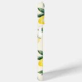 Monogrammed Yellow Lemons Pattern Moderne Initiale Case-Mate iPhone Case (Achterkant / Rechts)
