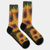 Monogrammed Yellow Sunflower Soul Crew Sock Sokken (Rechts)