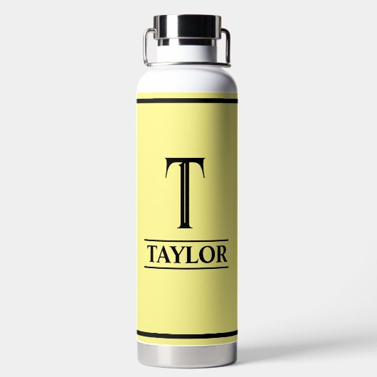 Monogrammed Yellow Waterfles (Achterkant)