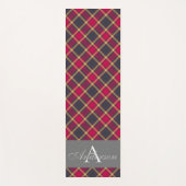 Monogrammed Yoga Mat - Red Yellow Scottish Tartan (Voorkant)