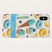 Monogrammed Yummy Ice Cream Cup Cake Case-Mate iPhone Case (Achterkant (horizontaal))