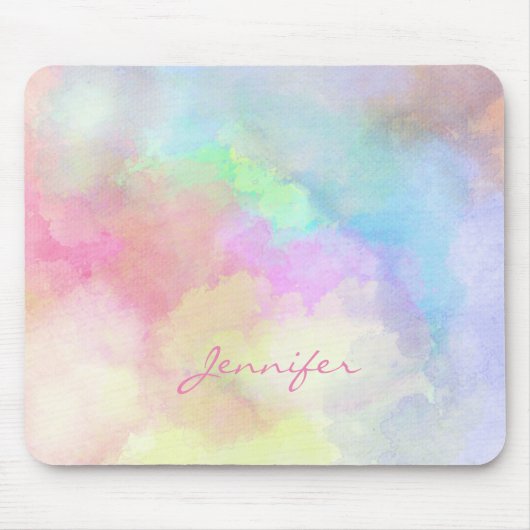 Monogrammed Zachte Waterverf pasta Muismat (Voorkant)