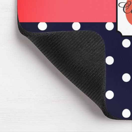 Monogrammed Zebra Polka-Dotted Muismat (Hoek)