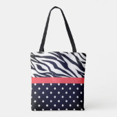 Monogrammed Zebra Polka-Dotted Tas (Achterkant)