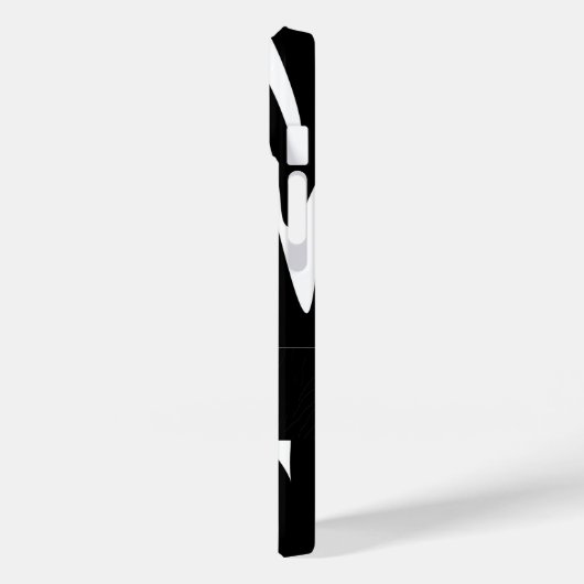 Monogrammed Zebra Print Black and White Lines Case-Mate iPhone Case (Achterkant / Links)