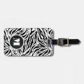 Monogrammed Zebra Stripes Bagagelabel (Voorkant horizontaal)