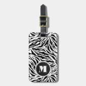 Monogrammed Zebra Stripes Bagagelabel (Voorkant verticaal)