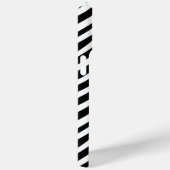 Monogrammed Zebra zwart-wit chique patroon Case-Mate iPhone Case (Achterkant / Rechts)
