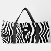 Monogrammed Zebra zwart-wit patroon Plunjezak (Voorkant)