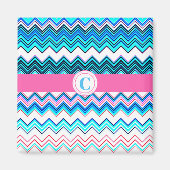 Monogrammed ZigZag Pattern Magnet (Voorkant)
