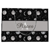 Monogrammed Zodiac Moon Gift Bag Groot Cadeauzakje (Achterkant)