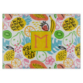 Monogrammed Zomer Fruit Patroon Snijplank (Voorkant)