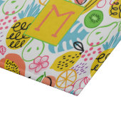 Monogrammed Zomer Fruit Patroon Snijplank (Hoek)