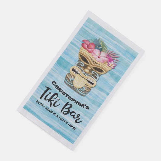 Monogrammed Zomer Strand Tiki Bar Party Servet (Hoek)