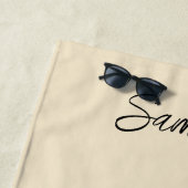 Monogrammed Zonnebloemen Bijen Bee You Yellow Strandlaken (In situ)