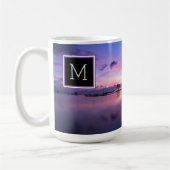 Monogrammed Zonsondergang Boot op het Water Koffiemok (Links)